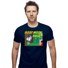 Load image into Gallery viewer, Daily_Deal_Shirts Fitted Shirts, Mens / Small / Navy Good Moon Knight