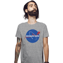 Load image into Gallery viewer, Daily_Deal_Shirts Fitted Shirts, Mens / Small / Sports Grey Nasa Doge