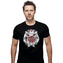 Load image into Gallery viewer, Shirts Fitted Shirts, Mens / Small / Black Forest Spirit Protector
