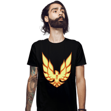 Load image into Gallery viewer, Shirts Fitted Shirts, Mens / Small / Black Dark Phoenix Firebird