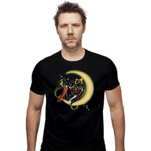 Load image into Gallery viewer, Shirts Fitted Shirts, Mens / Small / Black Moon Power