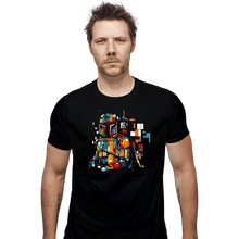 Load image into Gallery viewer, Daily_Deal_Shirts Fitted Shirts, Mens / Small / Black The Mondrianlorian