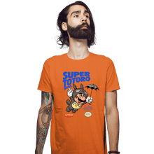 Load image into Gallery viewer, Shirts Fitted Shirts, Mens / Small / Orange Super Totoro Bros