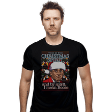 Load image into Gallery viewer, Shirts Fitted Shirts, Mens / Small / Black Christmas Spirit