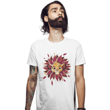 Load image into Gallery viewer, Shirts Fitted Shirts, Mens / Small / White Simba Watercolor
