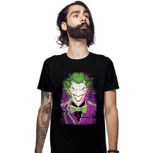 Load image into Gallery viewer, Daily_Deal_Shirts Fitted Shirts, Mens / Small / Black Glitch Joker