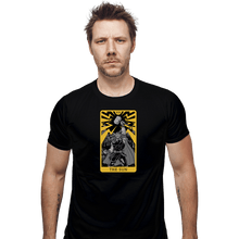 Load image into Gallery viewer, Shirts Fitted Shirts, Mens / Small / Black Tarot The Sun