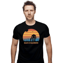 Load image into Gallery viewer, Shirts Fitted Shirts, Mens / Small / Black Robot Feels