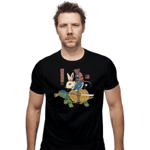 Load image into Gallery viewer, Shirts Fitted Shirts, Mens / Small / Black Kame, Usagi, and Ratto Ninjas