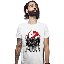 Load image into Gallery viewer, Daily_Deal_Shirts Fitted Shirts, Mens / Small / White Ghostbusters Sumi-e