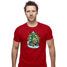 Load image into Gallery viewer, Secret_Shirts Fitted Shirts, Mens / Small / Red Bulby Christmas