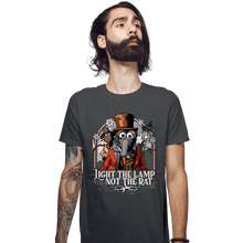 Load image into Gallery viewer, Daily_Deal_Shirts Fitted Shirts, Mens / Small / Charcoal Light The Lamp Not the Rat