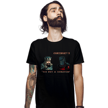 Load image into Gallery viewer, Daily_Deal_Shirts Fitted Shirts, Mens / Small / Black King Arthur Continue Screen