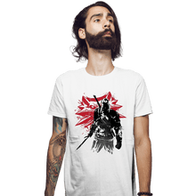 Load image into Gallery viewer, Shirts Fitted Shirts, Mens / Small / White The Witcher Sumi-e