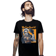 Load image into Gallery viewer, Shirts Fitted Shirts, Mens / Small / Black We Can Bust It