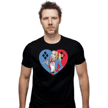 Load image into Gallery viewer, Shirts Fitted Shirts, Mens / Small / Black Harlequin Heart

