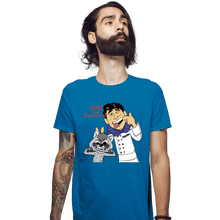Load image into Gallery viewer, Daily_Deal_Shirts Fitted Shirts, Mens / Small / Sapphire Chad & Raccacoonie