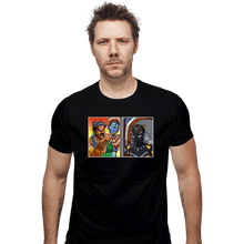 Load image into Gallery viewer, Daily_Deal_Shirts Fitted Shirts, Mens / Small / Black Fish Man Yelling