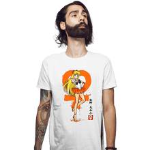 Load image into Gallery viewer, Daily_Deal_Shirts Fitted Shirts, Mens / Small / White Venus Sumi-e