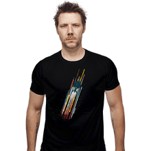 Load image into Gallery viewer, Daily_Deal_Shirts Fitted Shirts, Mens / Small / Black At Warp Speed