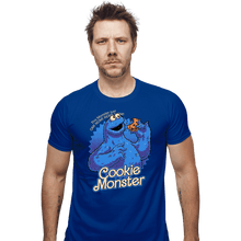Load image into Gallery viewer, Daily_Deal_Shirts Fitted Shirts, Mens / Small / Royal Blue Cookie Monster Doll