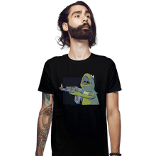 Load image into Gallery viewer, Shirts Fitted Shirts, Mens / Small / Black Frog Gun