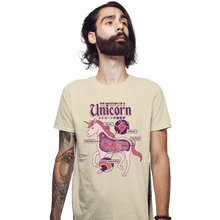 Load image into Gallery viewer, Shirts Fitted Shirts, Mens / Small / Sand Unicorn Anatomy
