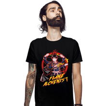 Load image into Gallery viewer, Shirts Fitted Shirts, Mens / Small / Black Flame Alchemist