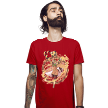 Load image into Gallery viewer, Shirts Fitted Shirts, Mens / Small / Red Ramen Fighter