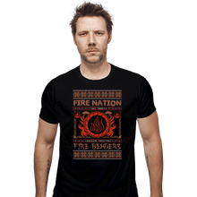 Load image into Gallery viewer, Shirts Fitted Shirts, Mens / Small / Black Fire Nation Ugly Sweater