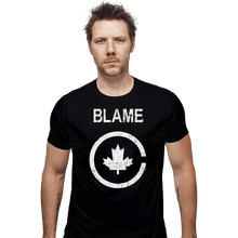 Load image into Gallery viewer, Shirts Fitted Shirts, Mens / Small / Black Blame Canada