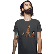 Load image into Gallery viewer, Shirts Fitted Shirts, Mens / Small / Charcoal Galactic Evolution