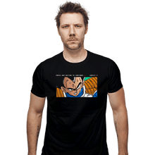 Load image into Gallery viewer, Shirts Fitted Shirts, Mens / Small / Black Vegeta Continue