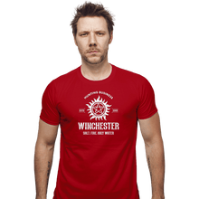Load image into Gallery viewer, Shirts Fitted Shirts, Mens / Small / Red Winchester Hunting Business