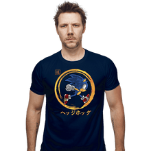 Load image into Gallery viewer, Daily_Deal_Shirts Fitted Shirts, Mens / Small / Navy Quick Hedgehog