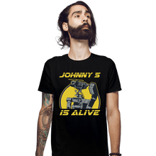Load image into Gallery viewer, Shirts Fitted Shirts, Mens / Small / Black Johnny 5 Is Alive
