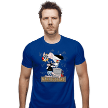 Load image into Gallery viewer, Daily_Deal_Shirts Fitted Shirts, Mens / Small / Royal Blue Narf Busters