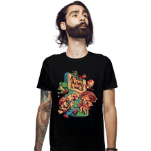 Load image into Gallery viewer, Daily_Deal_Shirts Fitted Shirts, Mens / Small / Black Plumber Game