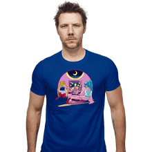 Load image into Gallery viewer, Daily_Deal_Shirts Fitted Shirts, Mens / Small / Royal Blue Anime At Home