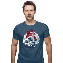 Load image into Gallery viewer, Secret_Shirts Fitted Shirts, Mens / Small / Indigo Blue Optimus Wave