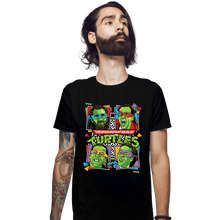 Load image into Gallery viewer, Secret_Shirts Fitted Shirts, Mens / Small / Black Thespian Mutant Nicolas Cage Turtles