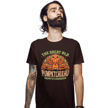Load image into Gallery viewer, Secret_Shirts Fitted Shirts, Mens / Small / Dark Chocolate Pumpkin Cthulhu