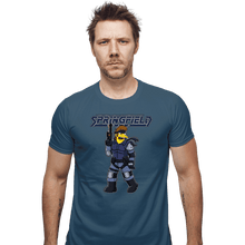 Load image into Gallery viewer, Daily_Deal_Shirts Fitted Shirts, Mens / Small / Indigo Blue Solid Snake