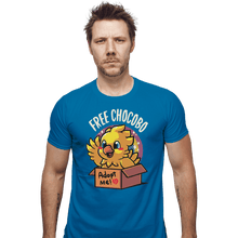 Load image into Gallery viewer, Shirts Fitted Shirts, Mens / Small / Sapphire Adopt A Chocobo