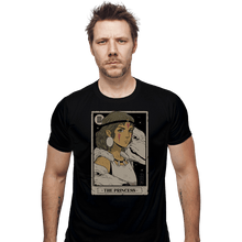 Load image into Gallery viewer, Daily_Deal_Shirts Fitted Shirts, Mens / Small / Black The Princess Vintage Tarot