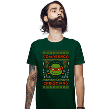Load image into Gallery viewer, Shirts Fitted Shirts, Mens / Small / Irish Green Michelangelo Christmas