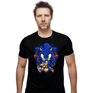Daily_Deal_Shirts Fitted Shirts, Mens / Small / Black Sonic The Hedgehog