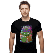 Load image into Gallery viewer, Daily_Deal_Shirts Fitted Shirts, Mens / Small / Black Glitch Donatello