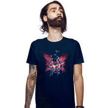 Load image into Gallery viewer, Shirts Fitted Shirts, Mens / Small / Navy Mental Butterfly