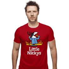 Load image into Gallery viewer, Daily_Deal_Shirts Fitted Shirts, Mens / Small / Red Little Nickys